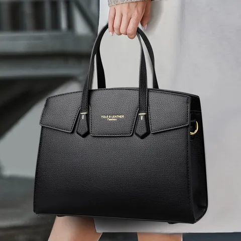 Sac à Main Femme en Cuir de Vache Grainé Élégant Sac Bandoulière Minimaliste pour Bureau Utilisation Quotidienne
