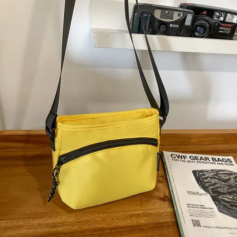 Casual Nylon Crossbody Bag Waterproof Small Square Shoulder Bag For Women Men Adjustable Strap Travel Sporty Chest Bag Urban Waist Pack