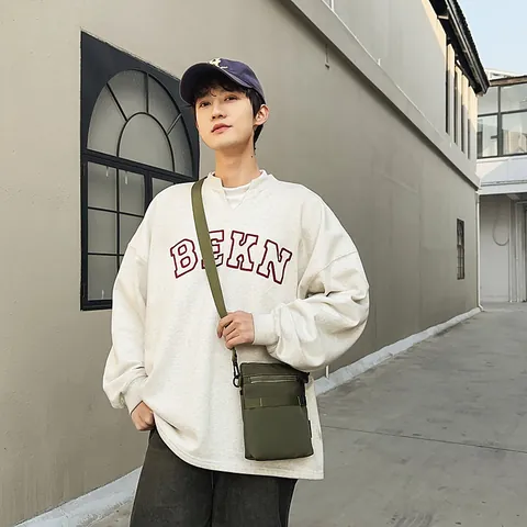 Fashion Nylon Patchwork Crossbody Bag Water Repellent Multi Pocket Large Capacity Messenger Bag For Men Women Travel Daily Casual Shoulder Bag