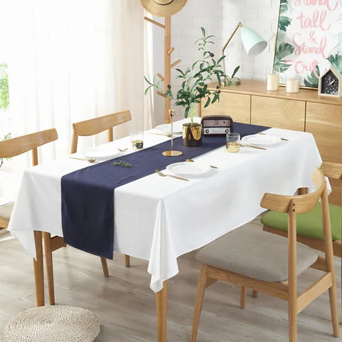 Minimalistisch Puur Katoen Geplooid Tafelkleed Effen Kleur Stofdicht Tafelkleed Voor Thuis Restaurant Fotografie Achtergrond