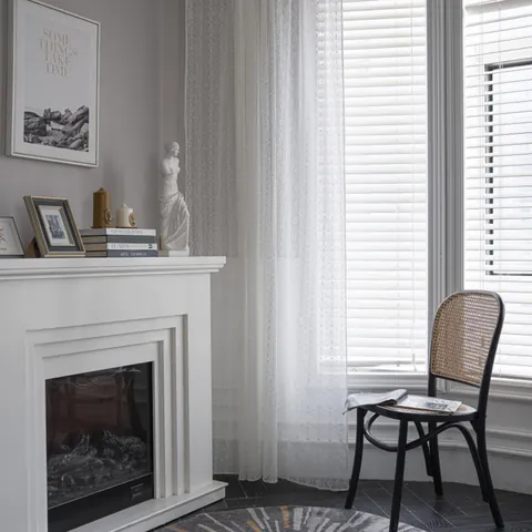 Cortinas de Encaje Blanco Nórdico Trébol Calado Ganchillo Filtrado de Luz Bolsillo de Varilla Gancho Cortinas Transparentes Para Sala de Estar Dormitorio