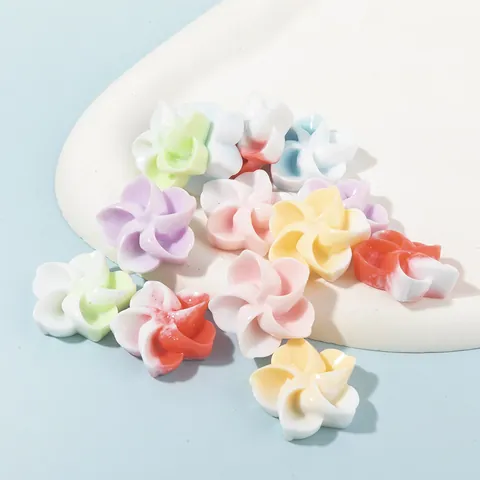 Ciondoli a Forma di Fiore in Resina Colorata Mista Stile Frangipane Plumeria Accessori per Creazione Gioielli Fai da Te per Capelli Custodia Telefono