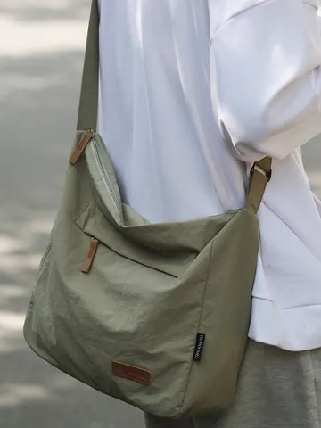 Bolso Bandolera de Nailon de Gran Capacidad para Mujer Bolso Tote Messenger Informal Impermeable con Correa Ajustable para el Traslado Diario