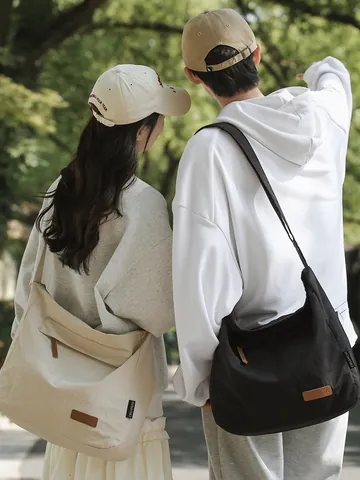 Bolso Bandolera de Nailon de Gran Capacidad para Mujer Bolso Tote Messenger Informal Impermeable con Correa Ajustable para el Traslado Diario