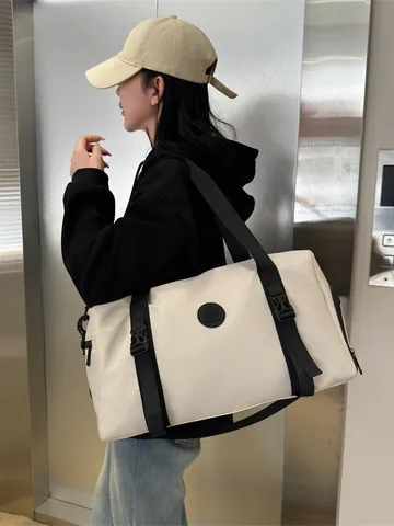 Large Capacity Travel Duffel Bag Water Repellent Oxford Cloth Gym Bag With Shoe Compartment Dry Wet Separation Sport Bag