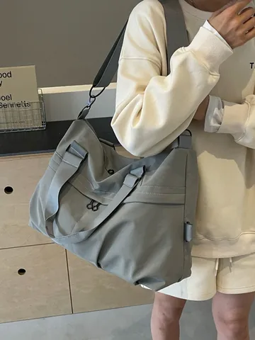 Große Nylon Tragetasche für Herren Damen Lässig Schulter Umhängetasche Multifunktionale Reise Sport Schule Einkaufstasche