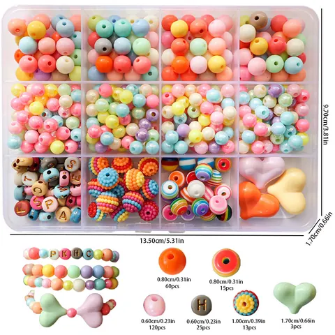 DIY Colorful Acrylic Beads For Jewelry Making Macaron Heart Alphabet Beads Candy Color Handmade Bracelet Necklace Material