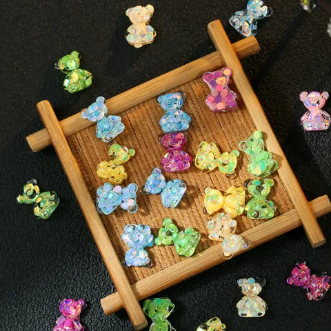 DIY Mixed Nail Art Charms Alloy Resin Bow Tie Bear Shell Flower 3D Jewelry Decoration For Manicure Crafting
