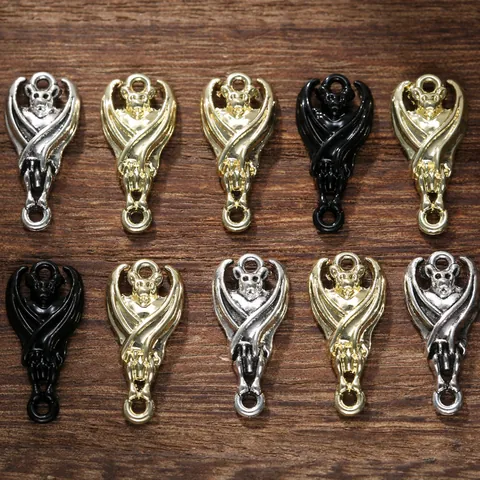 Alloy Halloween Bat Charms For DIY Jewelry Making Gothic Style Spooky Bat Pendants For Necklace Bracelet Earring Small Accessory