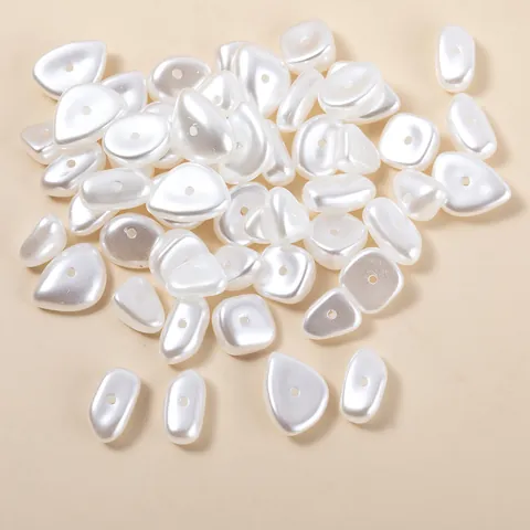 Acryl Onregelmatige Imitatie Kunstparel Losse Kralen Voor DIY Handgemaakte Oorbellen Armband Haarpeld Sieraden Maken Accessoires Witte Kunstparelmoer Kralen