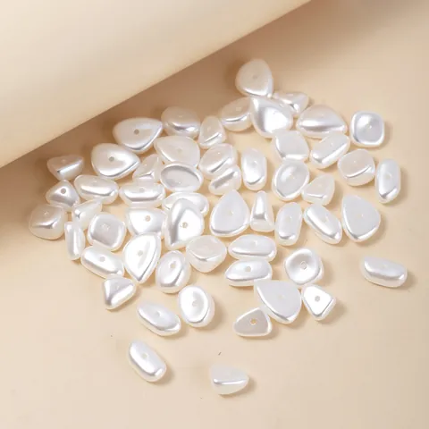 Acryl Onregelmatige Imitatie Kunstparel Losse Kralen Voor DIY Handgemaakte Oorbellen Armband Haarpeld Sieraden Maken Accessoires Witte Kunstparelmoer Kralen
