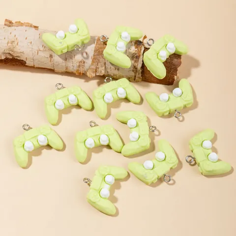 Resin Game Controller Charms For DIY Jewelry Making Macaron Color Handle Pendants For Earring Keychain Craft Accessories