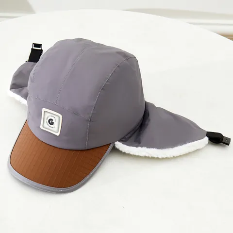 Kids Winter Trapper Hat Windproof Ear Protection Faux Sherpa Lined Warm Leifeng Cap Cotton Blend Pilot Hat For Boys Girls