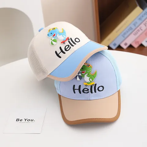 Kinder Cartoon Dinosaurier Mesh Baseballkappe Atmungsaktiv Sommer Sonnenschutz Trucker Hut Für Jungen Mädchen Outdoor Hut