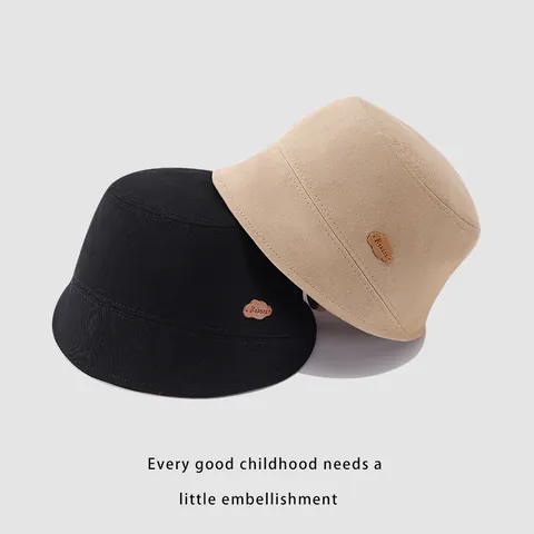 Kids Bucket Hat With Windproof Strap Sun Shade Fisherman Hat Cloud Label Cotton Blend For Boys Girls Toddler Outdoor Sun Protection
