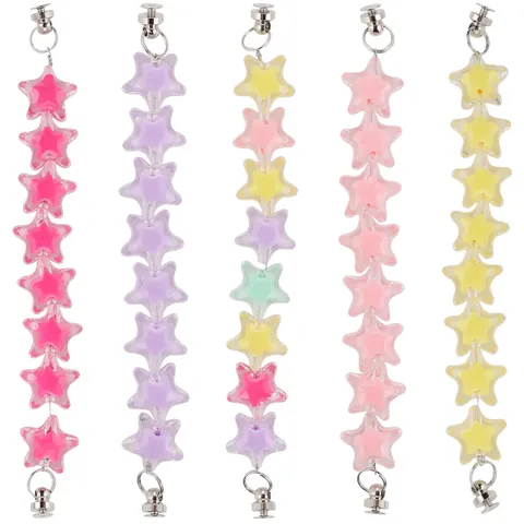 Star Beaded Phone Chain Resin Jelly Star Charm Strap For Phone Case Bag Keychain Sweet Fashion Accessory For Women