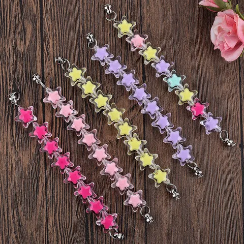 Star Beaded Phone Chain Resin Jelly Star Charm Strap For Phone Case Bag Keychain Sweet Fashion Accessory For Women