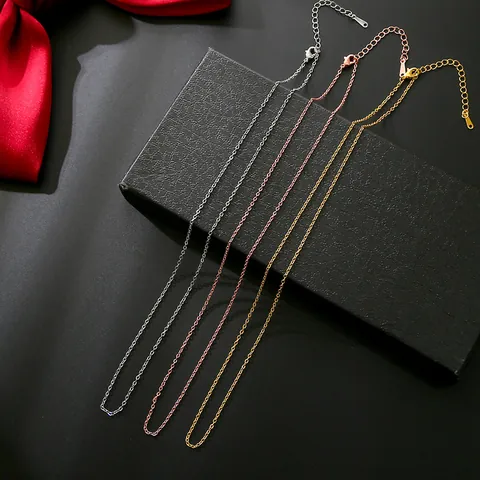 14K Gold Plated Copper Cable Chain Necklace With Lobster Clasp Extender Chain Minimalist DIY Jewelry For Women Daily Wear Gift