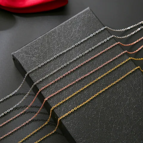14K Gold Plated Copper Cable Chain Necklace With Lobster Clasp Extender Chain Minimalist DIY Jewelry For Women Daily Wear Gift