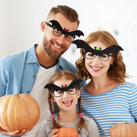 Gafas Diadema de Murciélago para Halloween Accesorios Decorativos para Fiestas de Cosplay Alas de Murciélago Negras para Niños Adultos Accesorios de Disfraz