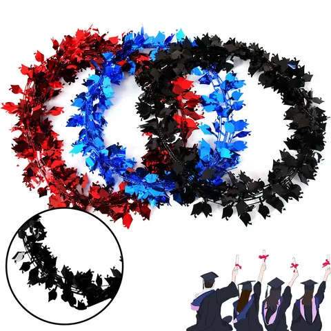 Guirlande de Tinsel de Remise des Diplômes Mortier Fil Métallique Ornement Suspendu pour Décoration de Fête Cérémonie