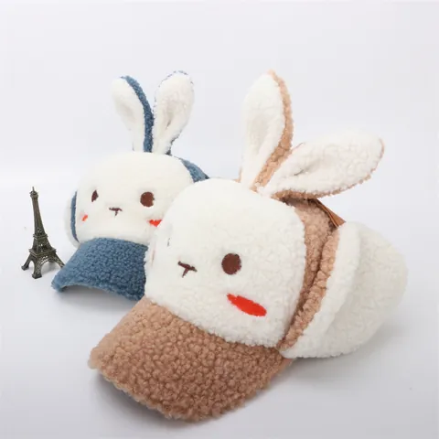 Gorro Ruso Térmico Invierno para Niños Orejas Conejo Dibujos Animados Con Luces LED Protección Oídos Cortavientos Gorra para Niños