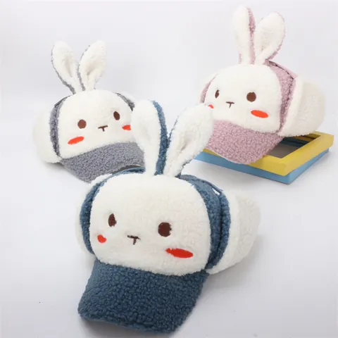 Gorro Ruso Térmico Invierno para Niños Orejas Conejo Dibujos Animados Con Luces LED Protección Oídos Cortavientos Gorra para Niños