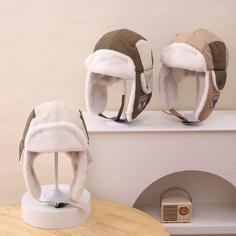 Παιδικό Χειμερινό Καπέλο Trapper με Επένδυση Fleece και Προστατευτικά Αυτιών Αντιανεμικό Ζεστό Καπέλο για Αγόρια και Κορίτσια