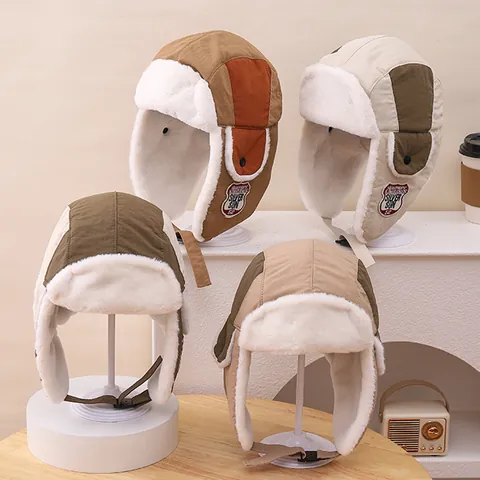 Παιδικό Χειμερινό Καπέλο Trapper με Επένδυση Fleece και Προστατευτικά Αυτιών Αντιανεμικό Ζεστό Καπέλο για Αγόρια και Κορίτσια
