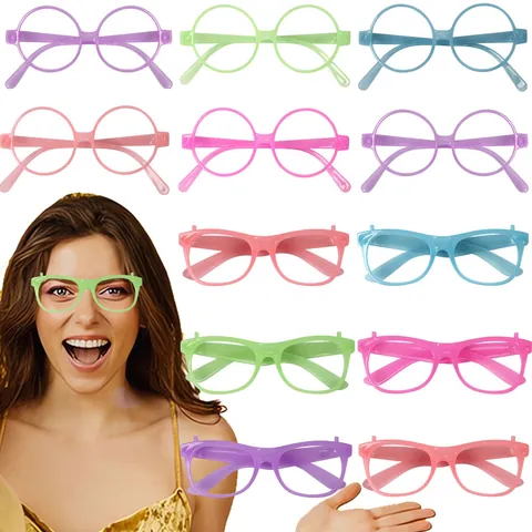 Marco de Gafas de Fiesta Brillantes Neón Luminous Eyewear para Halloween Bar KTV Festival Accesorios para Mujeres y Hombres