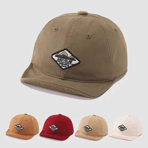 Baby Soft Brim Baseball Cap Cotton Polyester Mountain Embroidery Adjustable Sun Hat For Toddler Boys Girls Casual Outdoor Hat