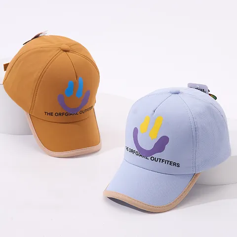 Kinder Smiley Baseball Cap Verstellbare Hip Hop Sonnenschutz Mütze Für Jungen Mädchen Baumwollmischung Sommer Kopfbedeckung