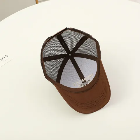 Kids Mesh Baseball Cap Breathable Summer Sunshade Hat Letter Embroidery Retro Trucker Hat For Boys Girls Outdoor Daily
