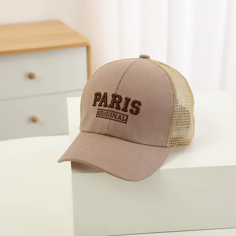 Casquette Trucker en Maille Respirante pour Enfants Avec Broderie Paris Original Casquette de Baseball Ajustable Enfant
