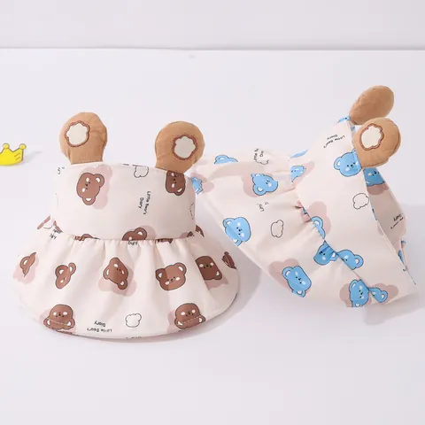 Kleinkind Kinder Open Top Sonnenhut Cartoon Bär Ohren Faltbar Atmungsaktiv Sommer Strand Sonnenschutz Hut Für Baby Jungen Mädchen