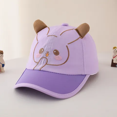 Gorra de Béisbol para Niños Linda Orejas de Conejo Dibujos Animados Ajustable Sombrero de Sol Niños Niñas Verano Aire Libre