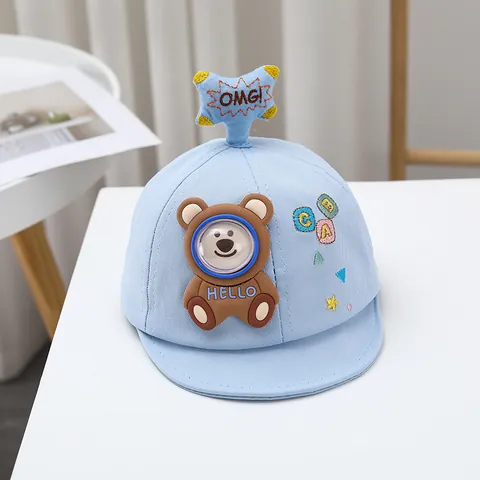 Baby Cartoon Space Bear Bunny Baseball Cap Soft Brim Cotton Blend Sun Hat For Toddler Boys Girls Adjustable Outdoor Cap