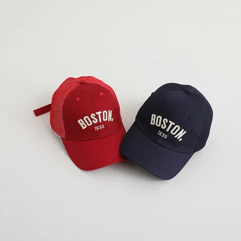 Παιδικό Καπέλο Μπέιζμπολ Boston 1630 με Κέντημα Αναπνεύσιμο Δίχτυ Trucker Hat Αντηλιακή Προστασία Ρυθμιζόμενο Καπέλο για Ταξίδια