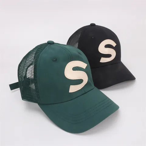 Kinderen Letter S Trucker Pet Ademend Gaas Baseballpet Zonbescherming Outdoor Zonnescherm Hoed Voor Jongens Meisjes Mode Pet