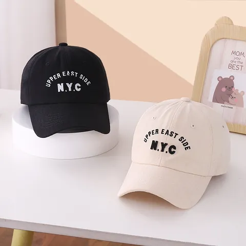 Gorra de Béisbol para Niños Con Bordado de Upper East Side N.Y.C Ajustable de Algodón Sombrero de Ala Curva para Niños Niñas Estilo Hip Hop