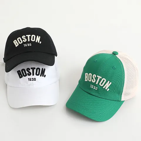 Παιδικό Καπέλο Μπέιζμπολ Boston 1630 με Κέντημα Αναπνεύσιμο Δίχτυ Trucker Hat Αντηλιακή Προστασία Ρυθμιζόμενο Καπέλο για Ταξίδια