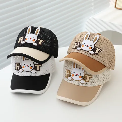 Παιδικό Καλοκαιρινό Αναπνεύσιμο Καπέλο Μπέιζμπολ με Πλέγμα Χαριτωμένο Κουνέλι Σχέδιο Καπέλο για τον Ήλιο για Αγόρια Κορίτσια