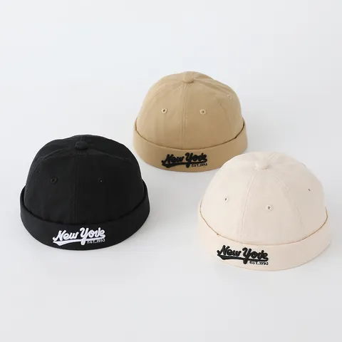 Gorro Docker Retro para Bebé Sin Ala Algodón Gorra Para Niños Niñas Bordado New York Leonikita Streetwear Beanie