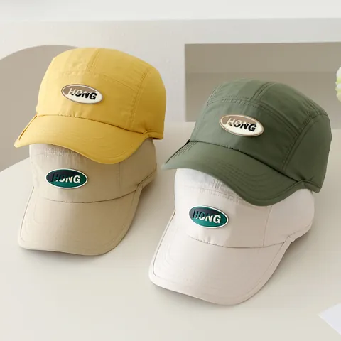 Kinderen 5-Panel Camper Pet Verstelbare Honkbalpet Katoenmix Sneldrogend Zonnescherm Voor Jongens Meisjes 5-10 Jaar Oud Outdoor