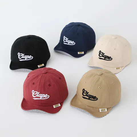 Infant Toddler Soft Brim Baseball Cap Cotton Blend Letter Embroidery Striped Lining Sunshade Hat Cute Duck Tongue Cap