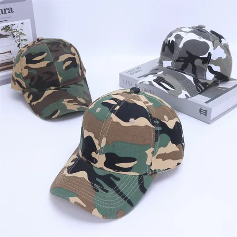 Gorra de Béisbol de Camuflaje para Niños Adultos Ala Curva Sombrilla Ajustable Streetwear Hip Hop Deporte Al Aire Libre