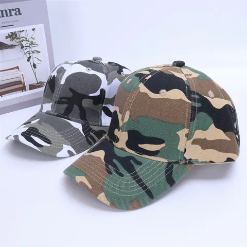 Gorra de Béisbol de Camuflaje para Niños Adultos Ala Curva Sombrilla Ajustable Streetwear Hip Hop Deporte Al Aire Libre