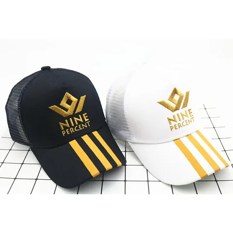 Casquette de Baseball Trucker en Maille pour Enfants Chapeau de Protection Solaire Réglable Avec Broderie de Lettres Et Rayures