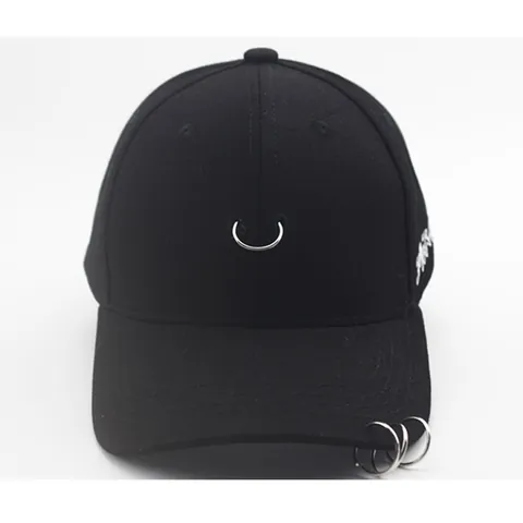 Streetwear Punk Baseballkappe Mit Metallringen Verstellbare Baumwolle Hip Hop Hut Für Kinder Erwachsene Eltern Kind Sonnenschutz