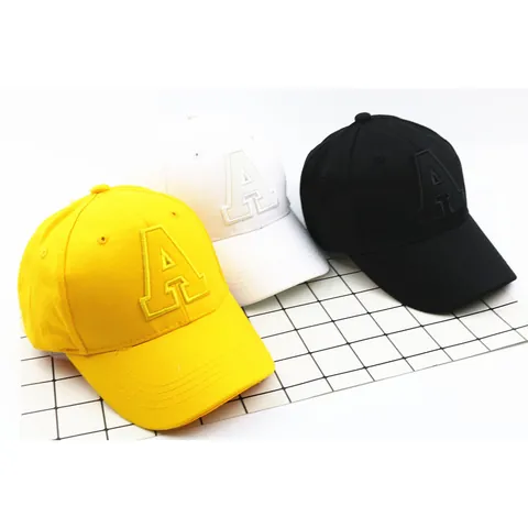 Cotton Parent Child Baseball Cap With 3D Embroidery Letter A S Sun Protection Outdoor Casual Peaked Hat Adjustable Buckle